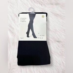 A New Day Black Fleece-Lined Tights
